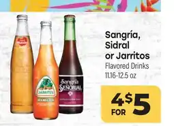 Tony’s Fresh Market Sangría, Sidral or Jarritos Flavored Drinks offer