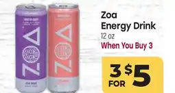 Tony’s Fresh Market Zoa Energy Drink offer