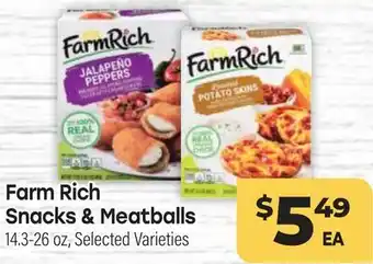 Tony’s Fresh Market Farm Rich Snacks & Meatballs offer
