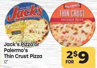 Tony’s Fresh Market Jack's Pizza' Palermo's Thin Crust Pizza offer