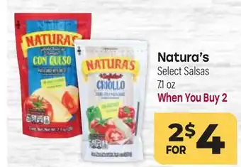 Tony’s Fresh Market Natura's Select Salsas offer