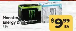 Tony’s Fresh Market Monster Energy Drink offer