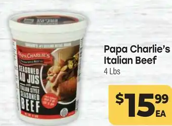 Tony’s Fresh Market Papa Charlie's Italian Beef offer