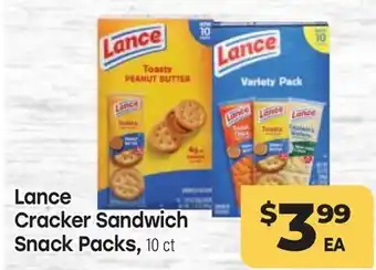 Tony’s Fresh Market Lance Cracker Sandwich Snack Packs offer