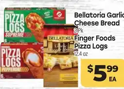 Tony’s Fresh Market Bellatoria Garlic Cheese Bread 2 Pk Finger Foods Pizza Logs 12.4 oz offer