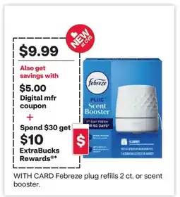 CVS Febreze plug refills 2 ct. or scent booster offer