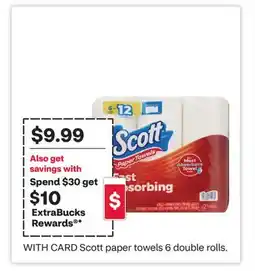 CVS Scott paper towels offer