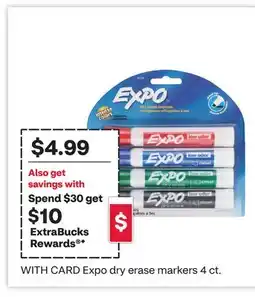 CVS Expo dry erase markers 4 ct offer