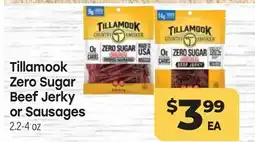 Tony’s Fresh Market Tillamook Zero Sugar Beef Jerky or Sausages offer