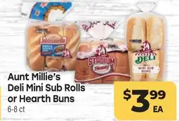 Tony’s Fresh Market Aunt Millie's Deli Mini Sub Rolls or Hearth Buns offer