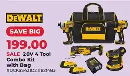 Runnings 20V 4 Tool Combo Kit with Bag offer