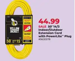 Runnings 50' 14/3 Indoor/Outdoor Extension Cord with PowerLite Plug offer