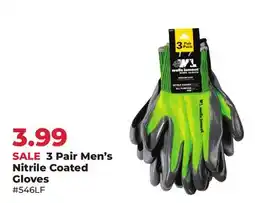 Runnings Wells Lamont 3 Pair Men's Nitrile Coated Gloves offer