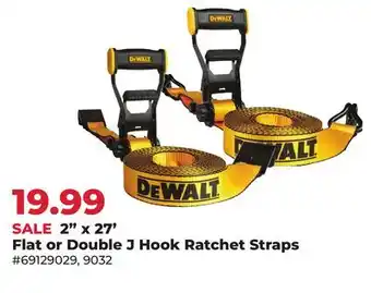Runnings 2 x 27' Flat or Double J Hook Ratchet Straps offer
