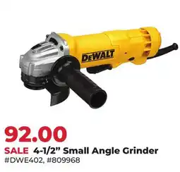 Runnings DeWalt 4-1/2 Small Angle Grinder offer