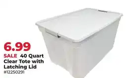 Runnings 40 Quart Clear Tote with Latching Lid offer
