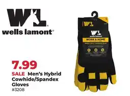 Runnings Wells Lamont Men's Hybrid Cowhide/Spandex Gloves offer