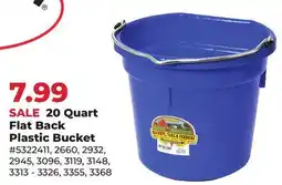 Runnings 20 Quart Flat Back Plastic Bucket offer