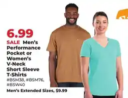 Runnings Berne Men's Performance Pocket or Women's V-Neck Short Sleeve T-Shirts offer