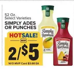 Food Lion Simply Ades or Punches offer