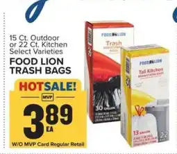 Food Lion FOOD LION TRASH BAGS offer