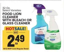 Food Lion FOOD LION CLEANER WITH BLEACH OR GLASS CLEANER offer