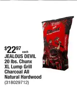 The Home Depot JEALOUS DEVIL 20 lbs. Chunx XL Lump Grill Charcoal All Natural Hardwood offer