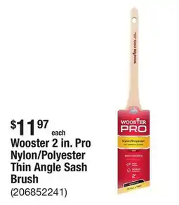 The Home Depot Wooster 2 in. Pro Nylon/Polyester Thin Angle Sash Brush offer