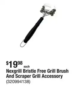 The Home Depot Nexgrill Bristle Free Grill Brush And Scraper Grill Accessory offer