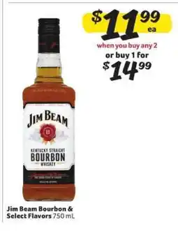 Winn Dixie Jim Beam Bourbon & Select Flavors offer