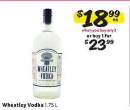 Winn Dixie Wheatley Vodka offer
