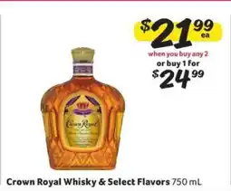Winn Dixie Crown Royal Whisky & Select Flavors offer