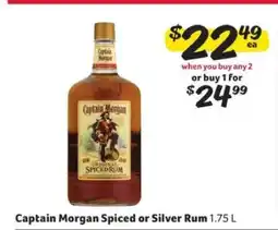 Winn Dixie Captain Morgan Spiced Or Silver Rum offer