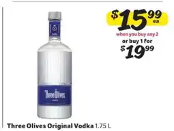 Winn Dixie Three Olives Original Vodka offer
