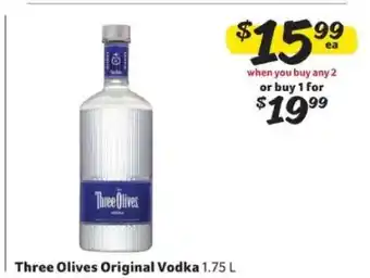 Winn Dixie Three Olives Original Vodka offer