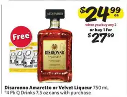 Winn Dixie Disaronno Amaretto or Velvet Liqueur offer