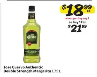 Winn Dixie Jose Cuervo Authentic Double Strength Margarita offer