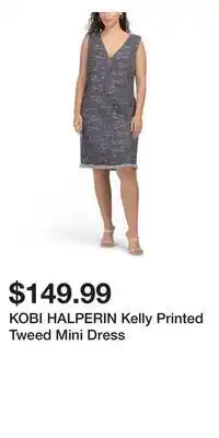 TJ Maxx KOBI HALPERIN Kelly Printed Tweed Mini Dress offer