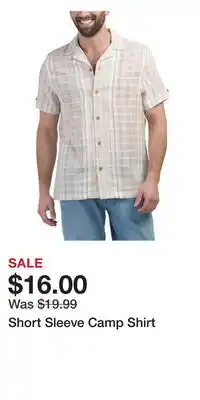 TJ Maxx Short Sleeve Camp Shirt offer