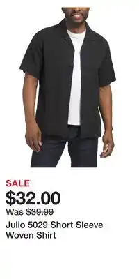 TJ Maxx Julio 5029 Short Sleeve Woven Shirt offer