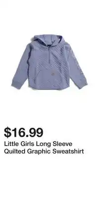 TJ Maxx Little Girls Long Sleeve Quilted Graphic Sweatshirt offer
