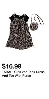 TJ Maxx TAHARI Girls 2pc Tank Dress And Tee With Purse offer