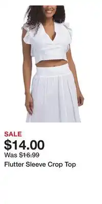 TJ Maxx Flutter Sleeve Crop Top offer