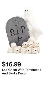 TJ Maxx Led Ghost With Tombstone And Skulls Decor offer