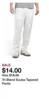 TJ Maxx Tri Blend Scuba Tapered Pants offer