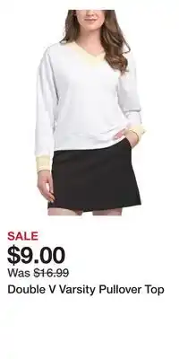 TJ Maxx Double V Varsity Pullover Top offer