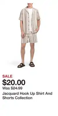 TJ Maxx Jacquard Hook Up Shirt And Shorts Collection offer