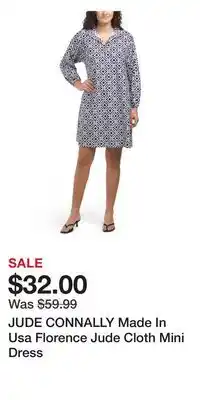 TJ Maxx JUDE CONNALLY Made In Usa Florence Jude Cloth Mini Dress offer
