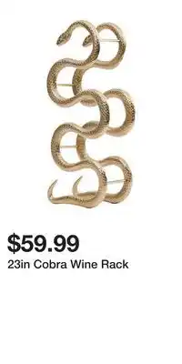 TJ Maxx 23in Cobra Wine Rack offer