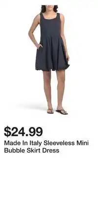 TJ Maxx Made In Italy Sleeveless Mini Bubble Skirt Dress offer